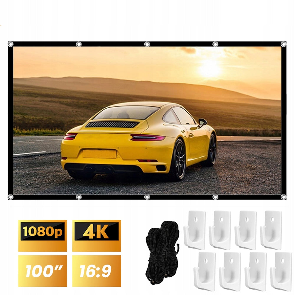 Projection SCREEN for Projector Portable Retractable 16:9 100 Cali Brand no brand