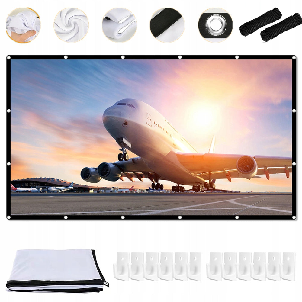 Projection SCREEN for Projector Portable Retractable 16:9 120 Cali
