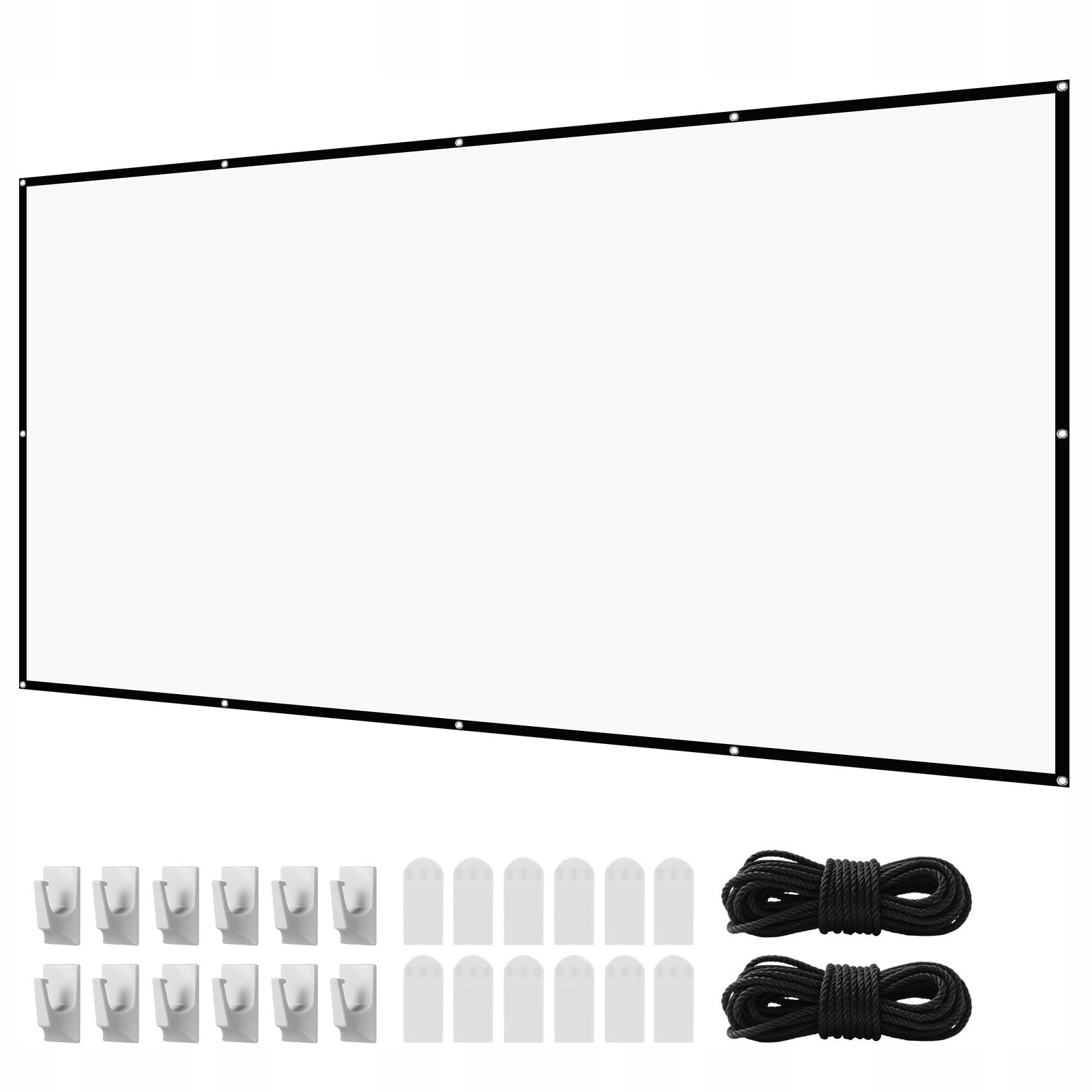 Projection Screen 381CM 16:9 Wall Mounted Manual Control