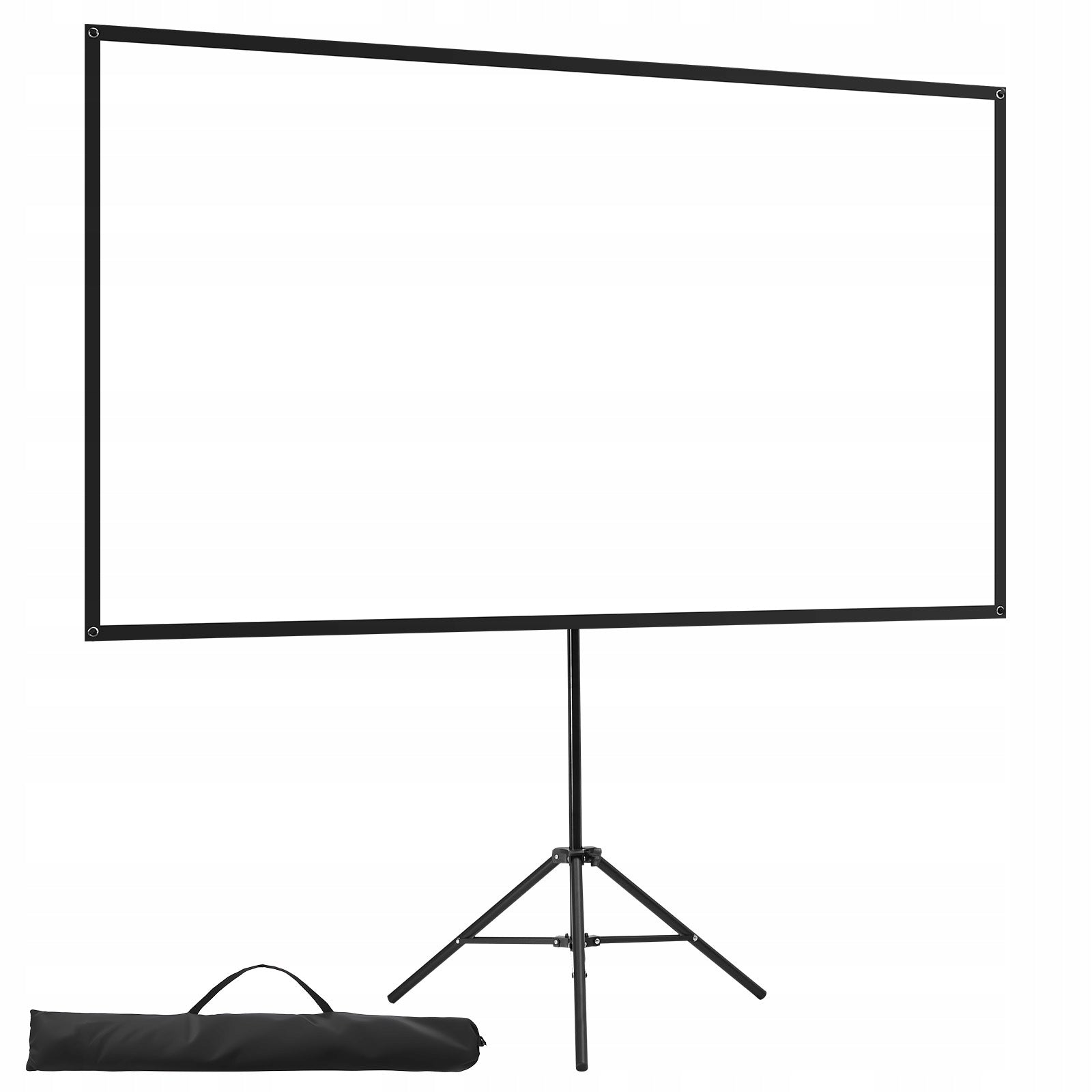 Projection Screen 80" Creasing Resistant Screen With Adjustable Stand