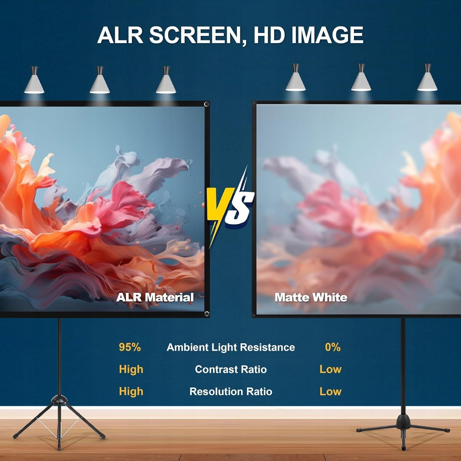 Projection Screen ALR 100 Cali 16:9 Portable Tripod For Home Theater Manufacturer code Ekran Projekcyjny 100 cali 16:9 ze Statywem