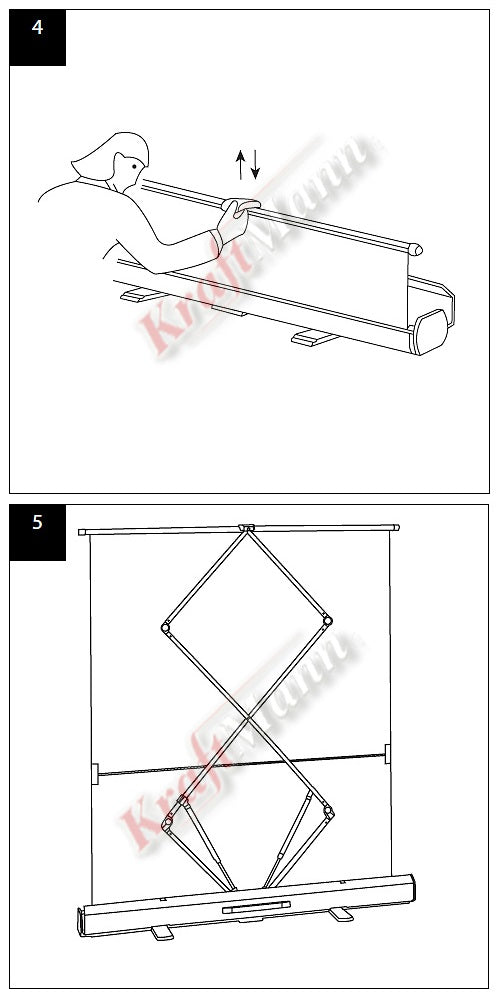 Projection Screen Folding Pull-Up Air 16:9 175 MG Brand Kraftmann