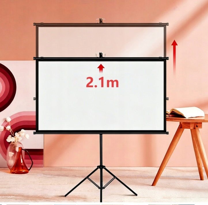Projection Screen on Tripod 100 inch 16:9 4K HD Portable Retractable Packaging status original