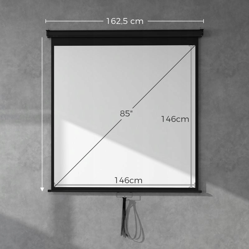 Projection screen 152 x 152 cm 85 inches 11 HD 4K Model 1
