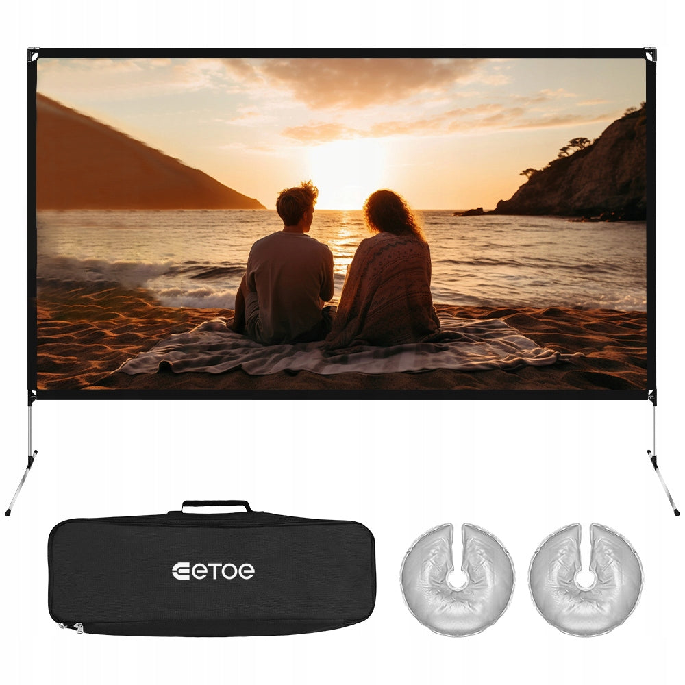 Projection screen 16:9 120inches 4K 1080PFHD 55 cm x 17 cm ETOE