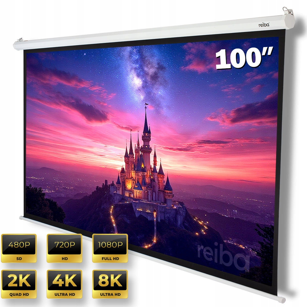 Projection screen 220x125 cm 16:9 100 inches Wall-Ceiling