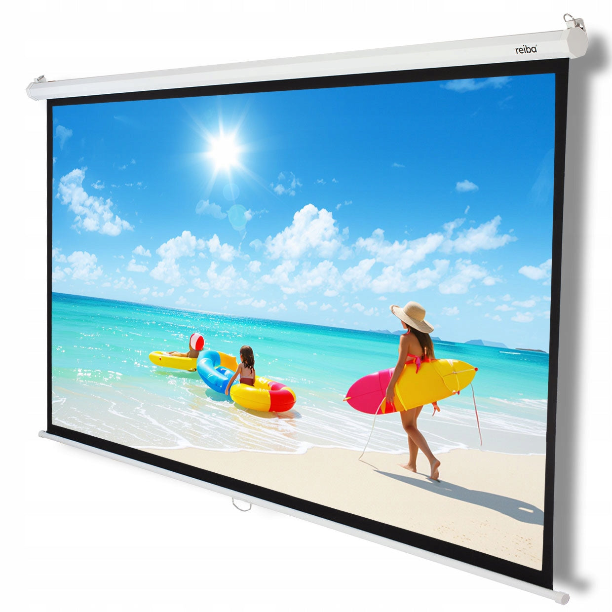 Projection screen reiba 98" semi-automatic wall-ceiling 200x150 cm