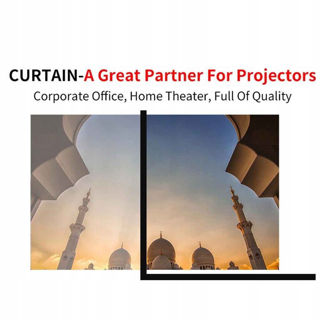 Projector 16:9 HD Foldable Projection Screen for Home 150 inch Model Anti-Crease Projection Movies Screen for Home