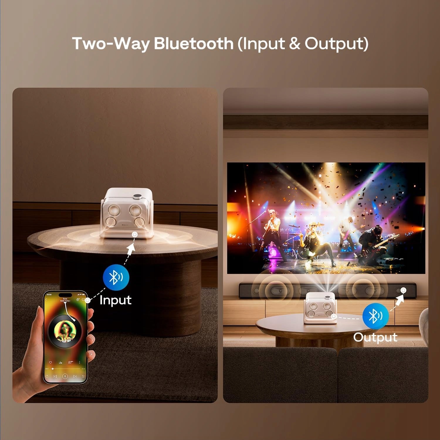 Projector AURZEN Boom Mini Full HD 500 ANSI lumen, Wi-Fi, Bluetooth NETFLIX Manufacturer code BOOM MINI