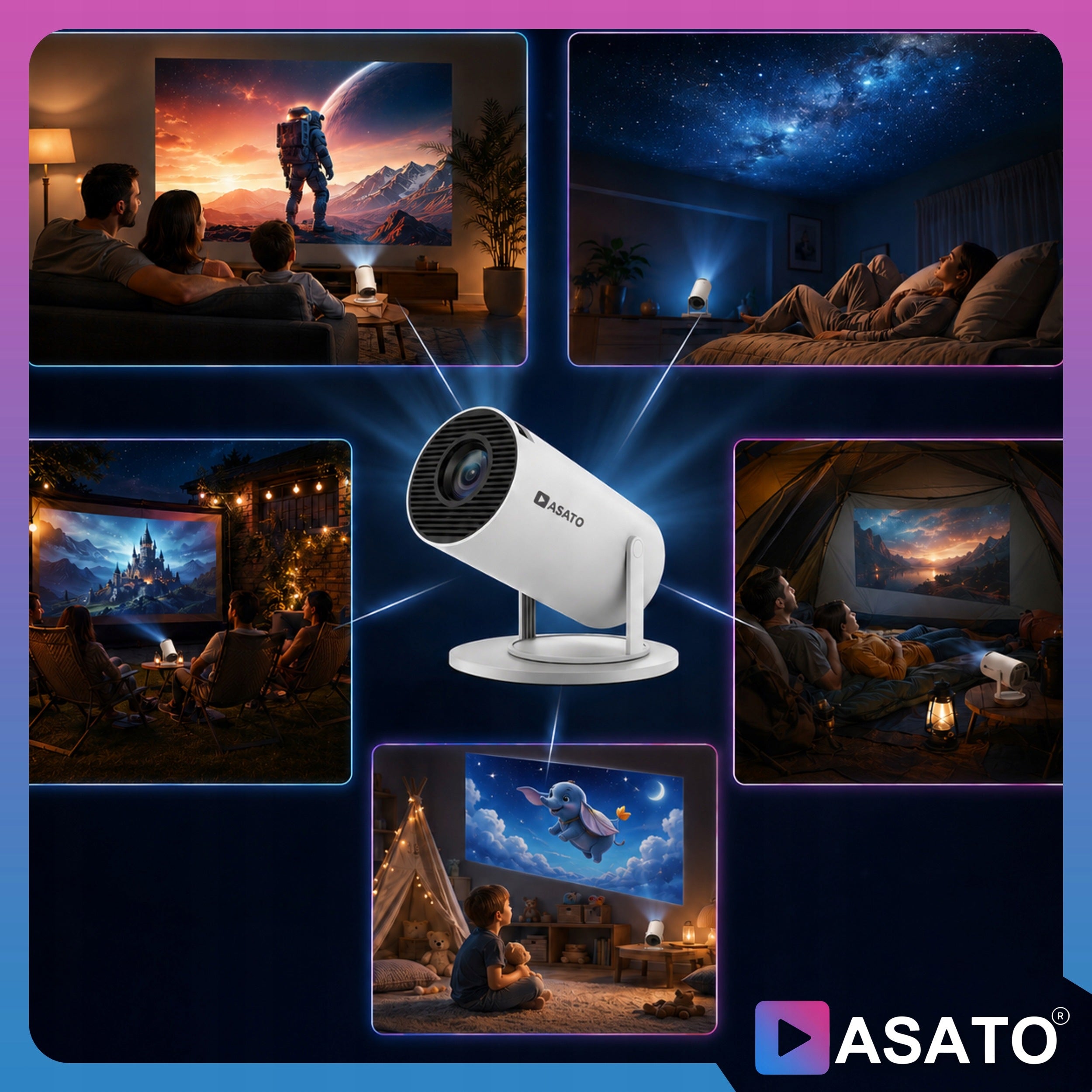 Projector Android TV WiFi SMART Bluetooth 5.0 HD 4K Screen 150 Cali Manufacturer code HAMI SMART TV