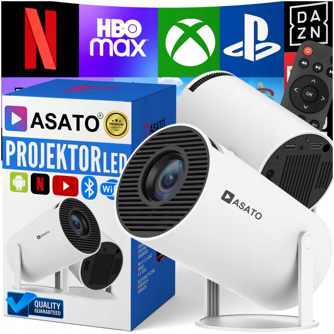 Projector Android TV WiFi SMART Bluetooth 5.0 HD 4K Screen 150 Cali