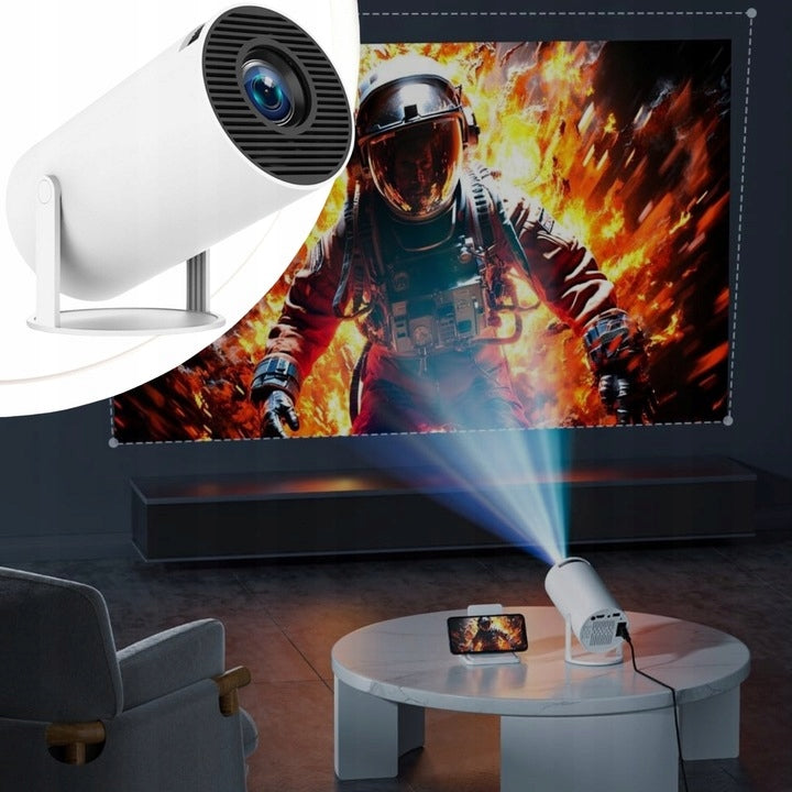Projector HY300 PRO HD 4K WIFI Bluetooth Android Smart Up to 130 Cali Speaker Packaging status original