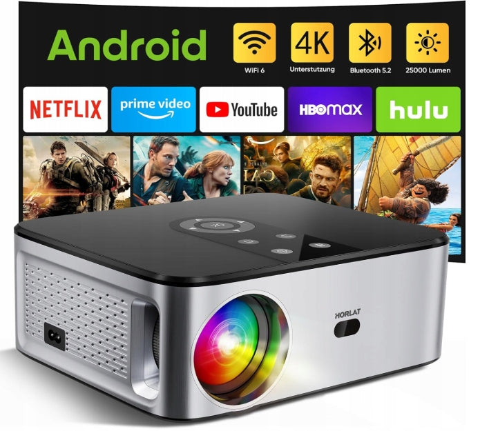 Projector LCD HORLAT PROJECTOR 5G WiFi Full HD Native 1080P silver