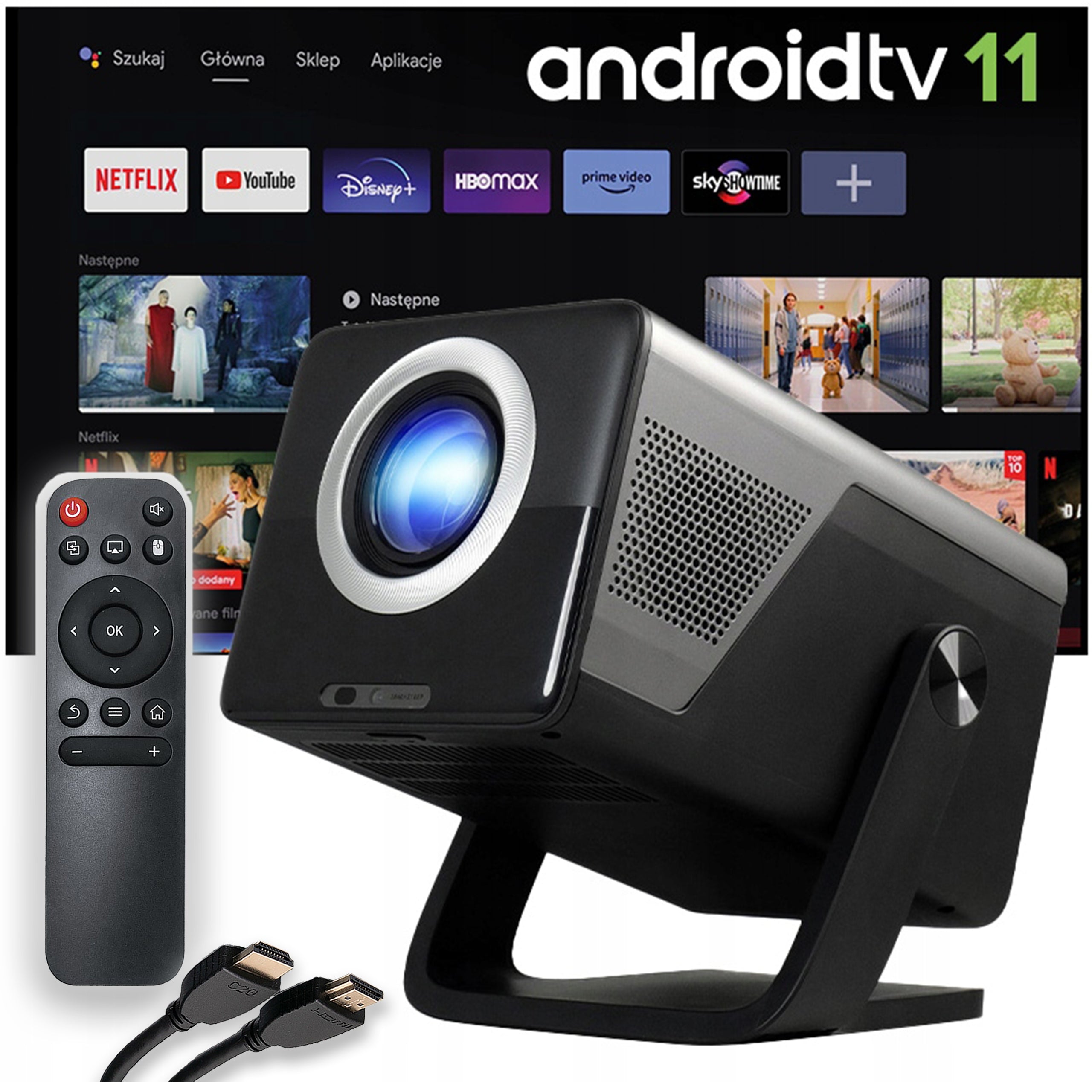 Projector PROJECTOR ANDROID 14 TV ROTATING PORTABLE VERY BRIGHT 800 ANSI