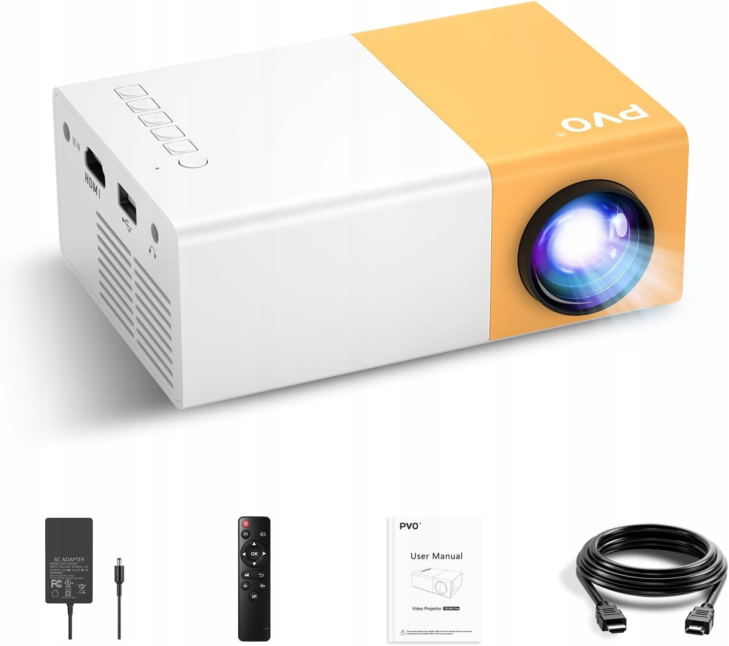Projector PVO mini WiFi portable home theater smartphone laptop TV