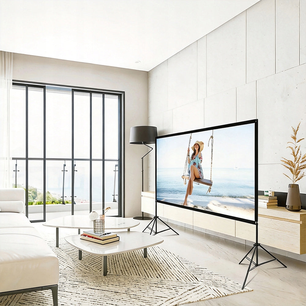 Projector Screen Electric Foldable Panoramic For Home Model Ekran do rzutnika