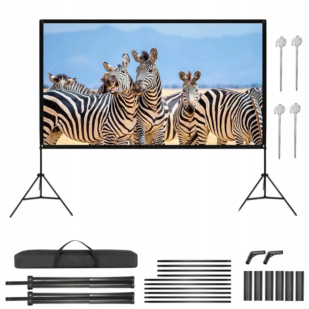 Projector Screen Electric Foldable Panoramic For Home Packaging status original