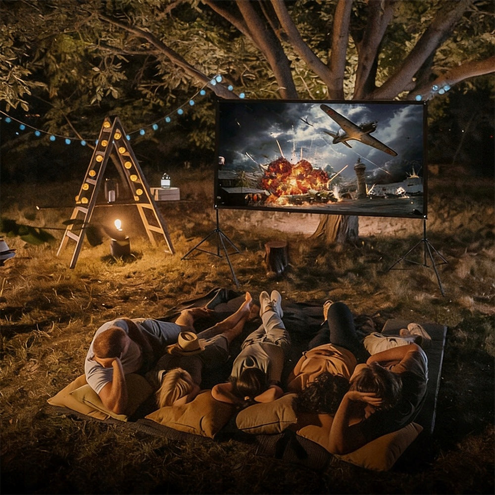 Projector Screen Mobile Folding Retractable For Home Theater Model Przenośny ekran do projektora
