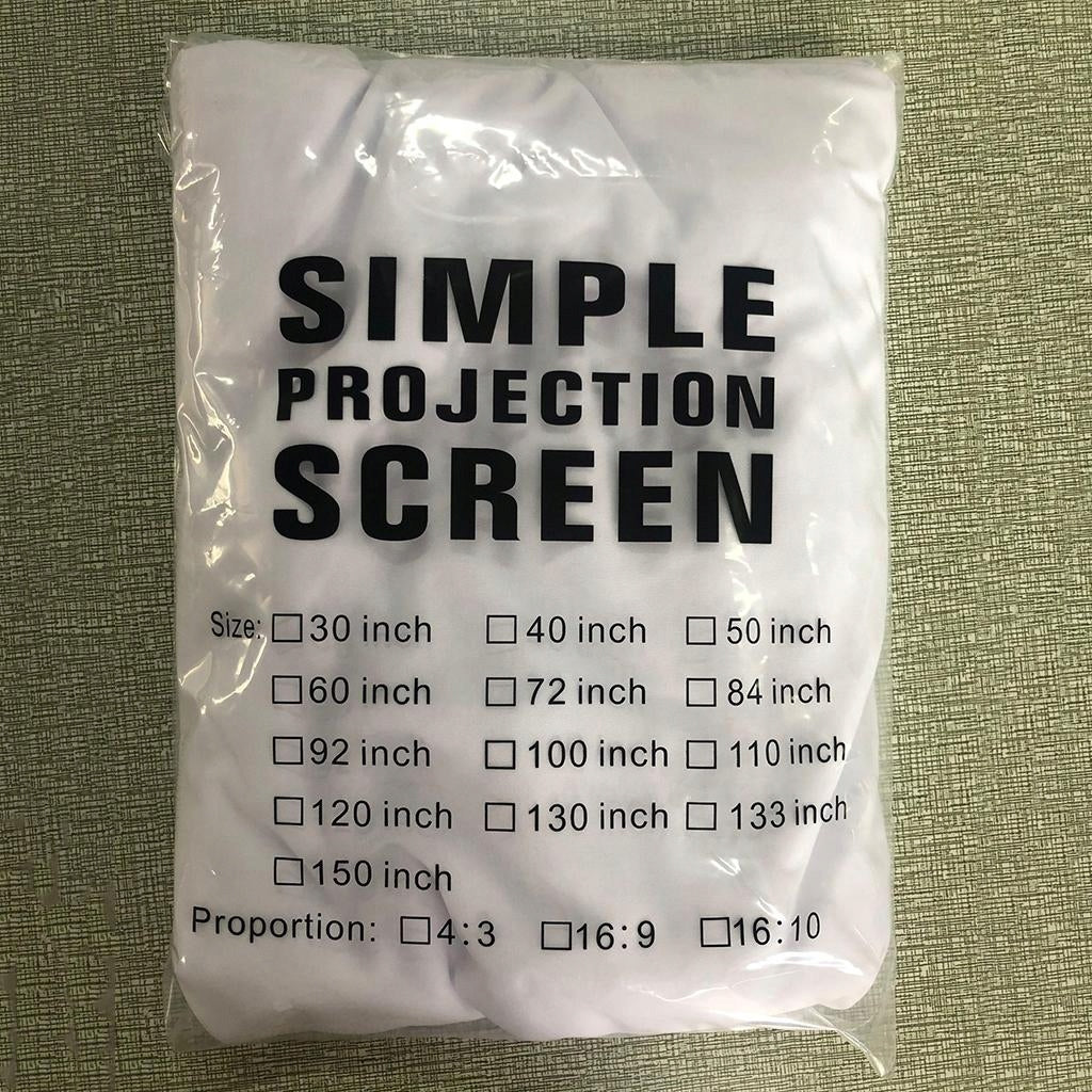 Projector Screen, inch / HD Foldable Anti Projection 120 in(240x180cm) 4:3 Model Portable wall mounted projector screen with hooks