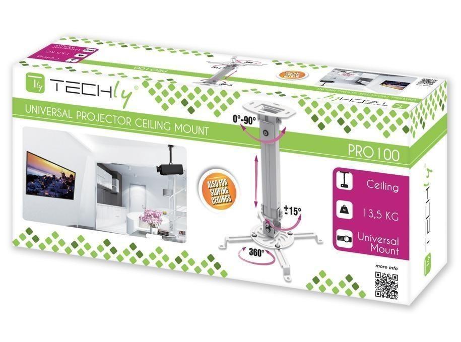 Projector arm Techly 38-58 cm. 13,5kg, ceiling, silver Manufacturer code 309654