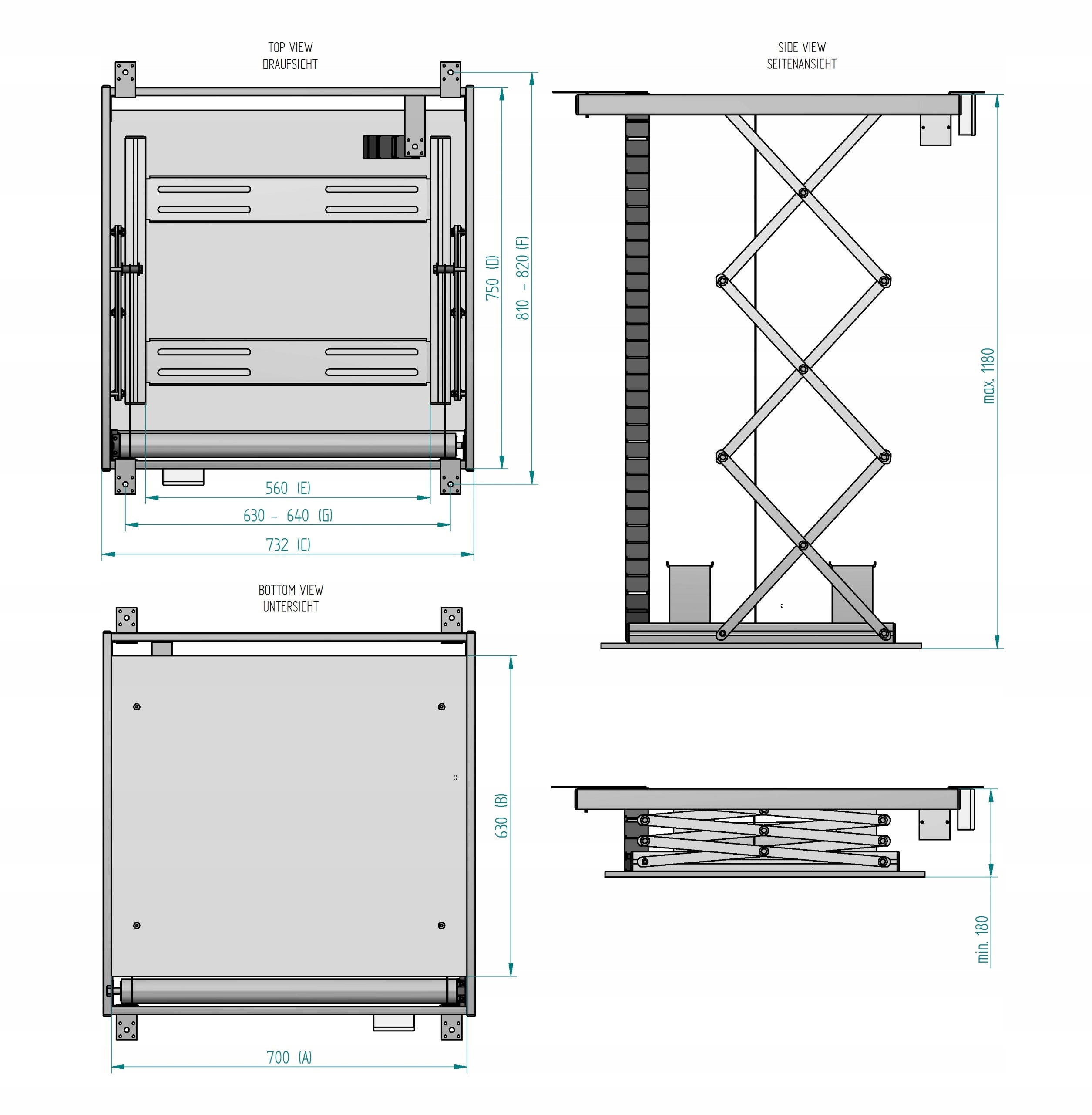 Projector lift | AUX MEDIA Supreme Color silver