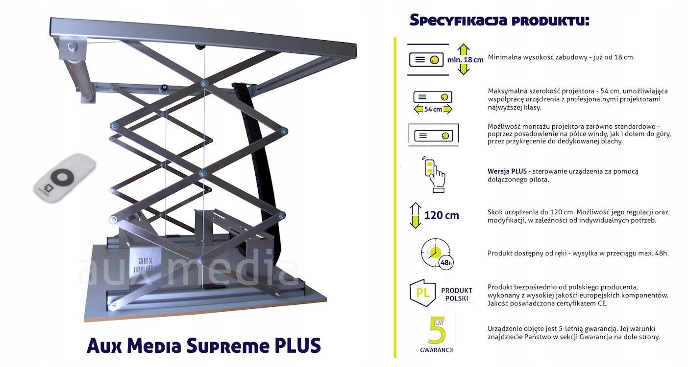 Projector lift | AUX MEDIA Supreme PLUS EAN (GTIN) 5903900909198