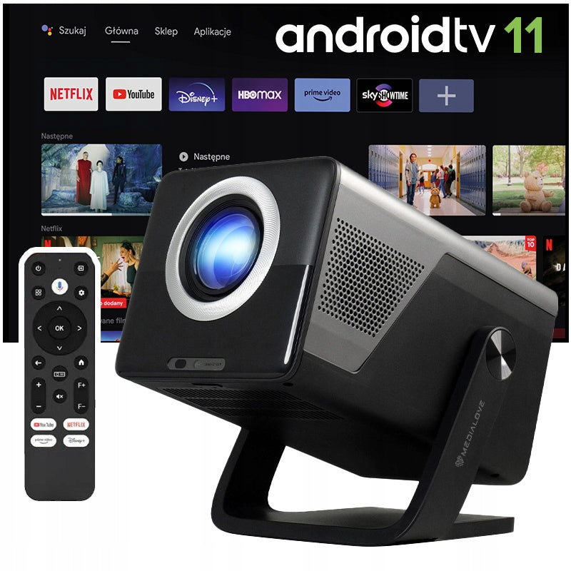 Projector projector Medialove X7AD 2026 rotating Android TV 11 WIFI Bluetooth