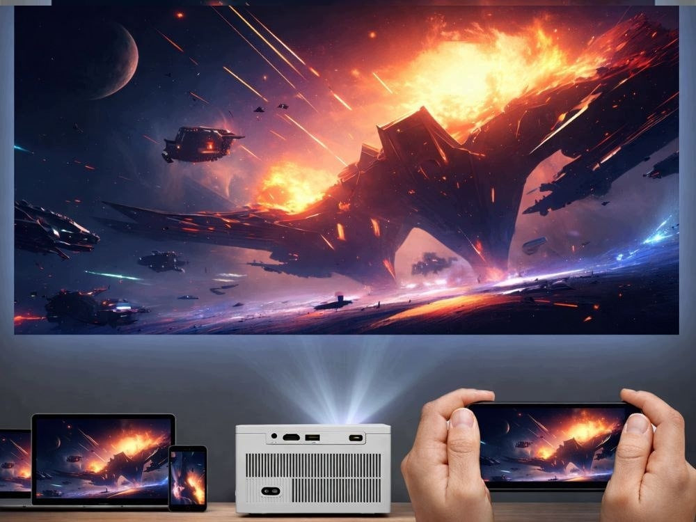 Projector projector VIDEO x6 4K android TV 11.0 WIFI bluetooth LCD 100 inches Packaging status original