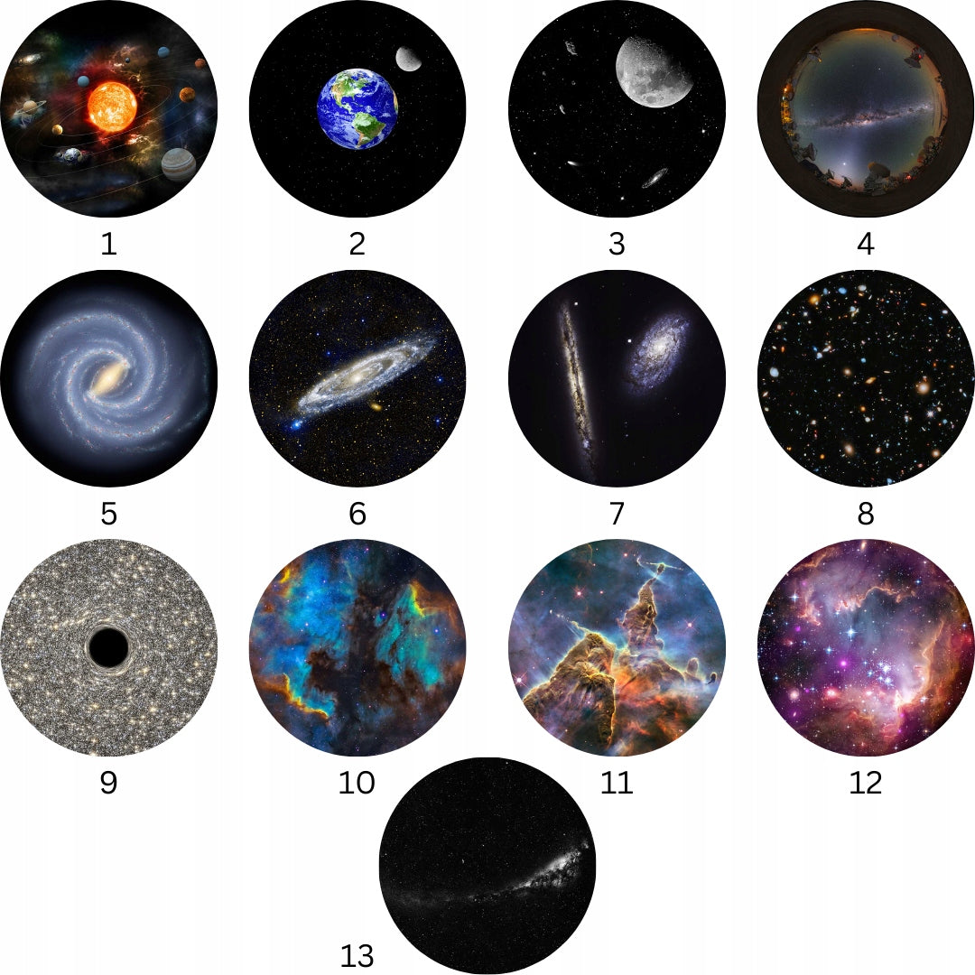 Projektor galaxie 1. generace - 13 disků se snímky vesmíru, černá Manufacturer code BL-DQY02