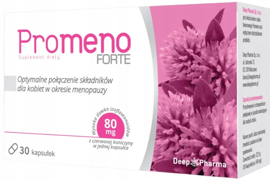 Promeno Forte red clover for women for menopause 30 capsules