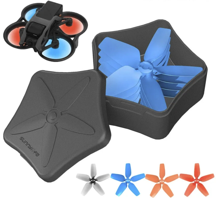Propellers Red + Case for DJI Avata Drone - 4 Pack Set Batteries included no