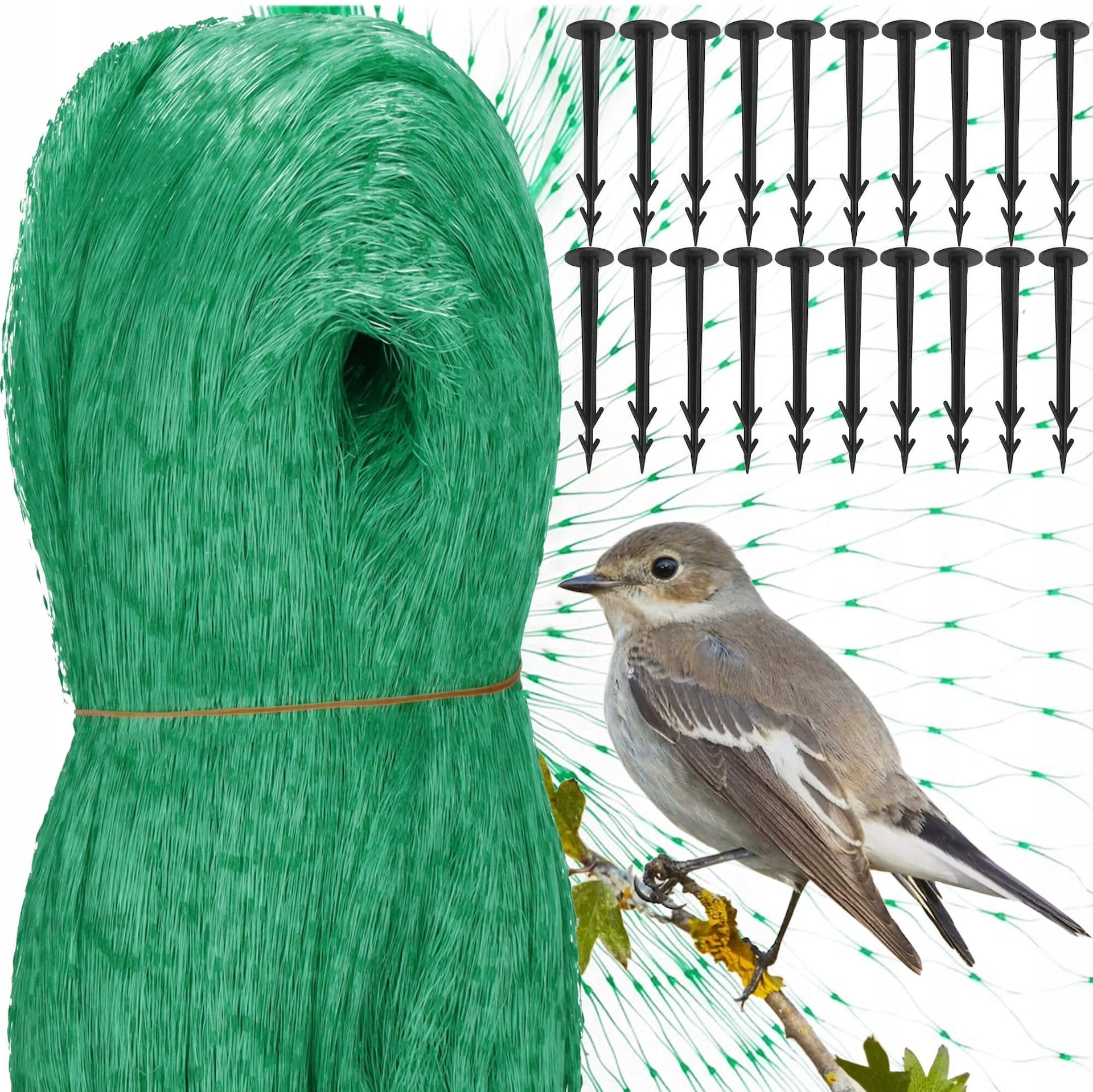 Protective BIRD NET against birds STRONG pigeon starlings 8x20m UV+ANCHORS EAN (GTIN) 5907719451138