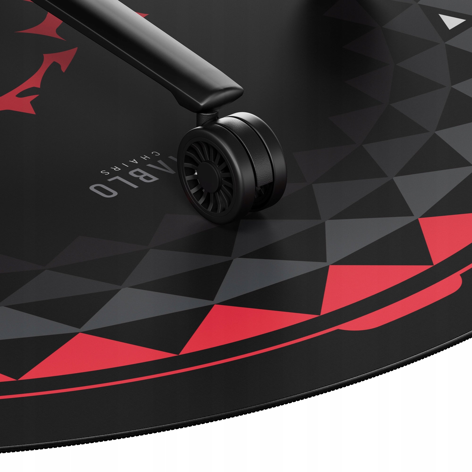 Protective Chair Mat Non-Slip DIABLO PRIME Black and Red Color black