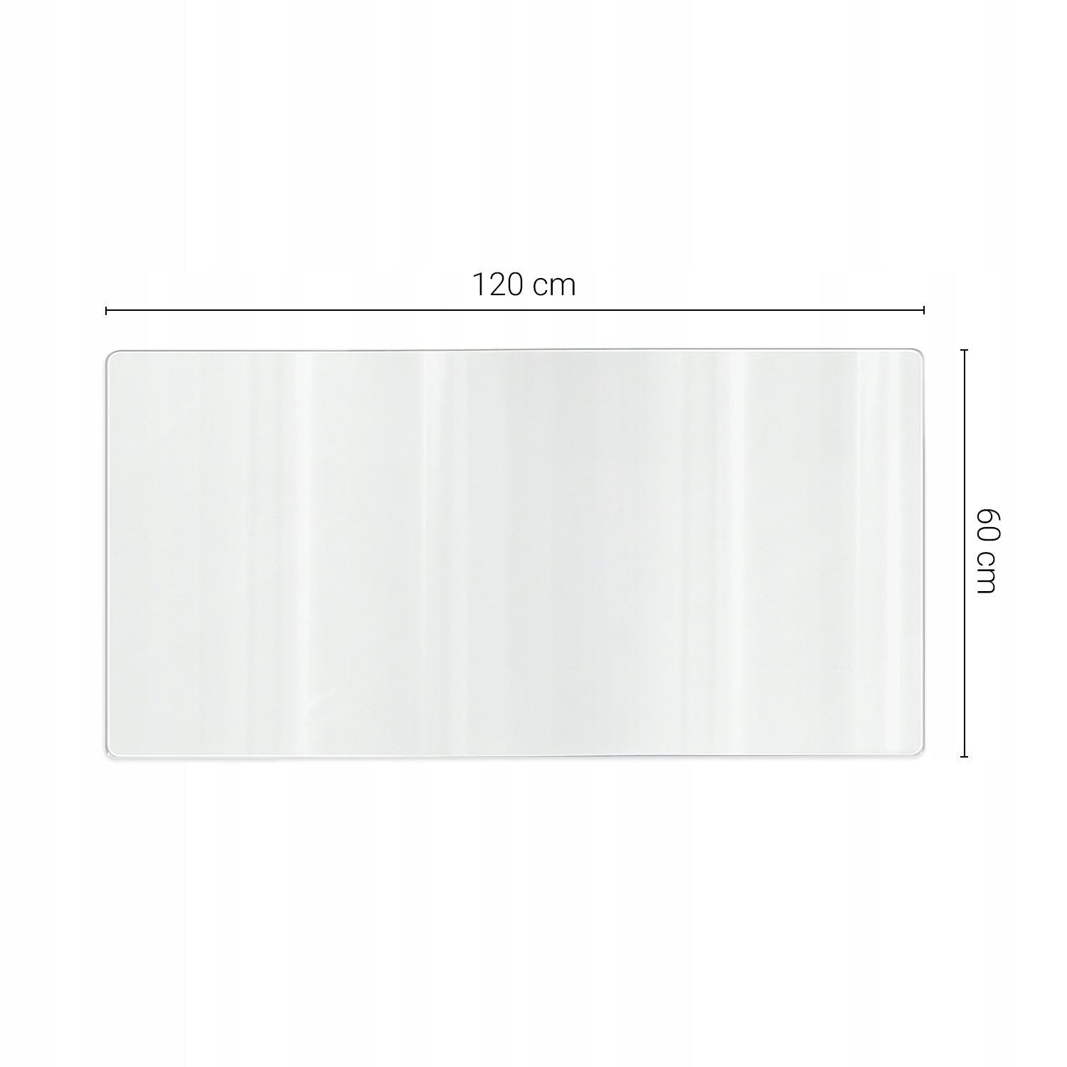 Protective Floor Protection Mat Under Gym Equipment Fitness 120x60 Color transparent