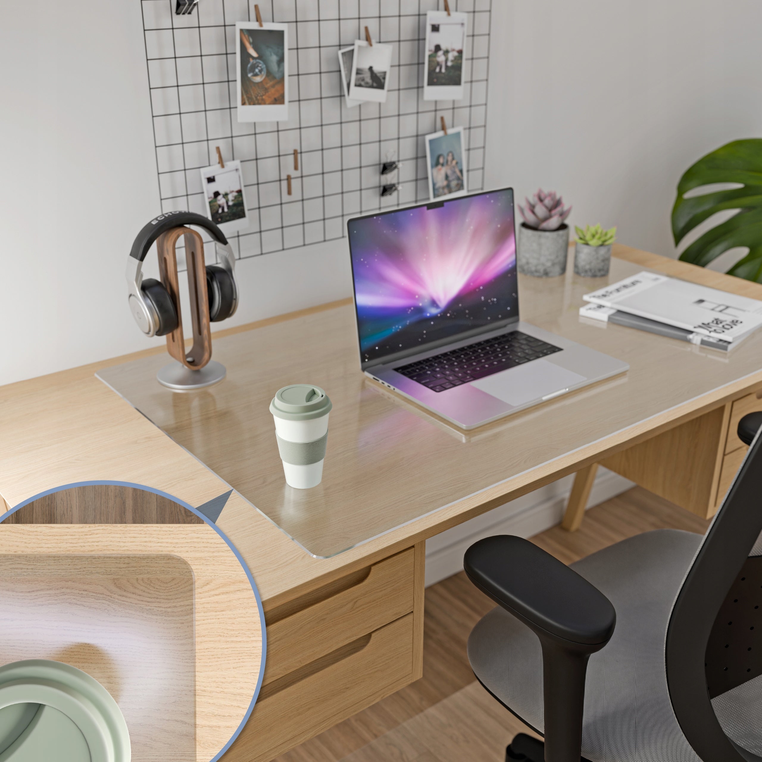 Protective Mat Table Desk Pad 1mm 90x180 Transparent Soft Glass Product height 90 cm