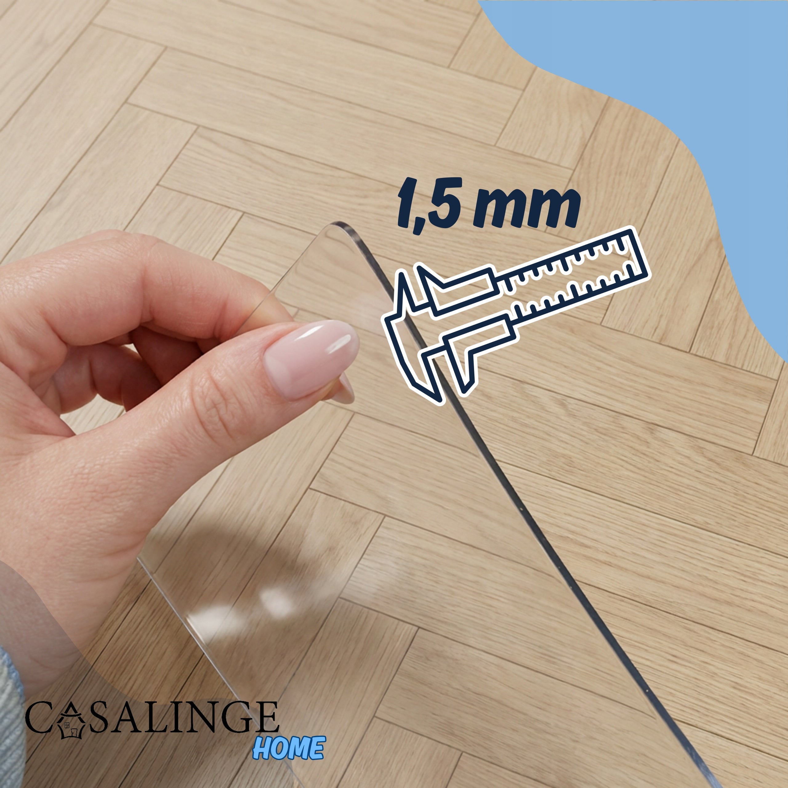 Protective Mat Under Chair Furniture Floor Pad 140x100cm Thick Product width 100 cm
