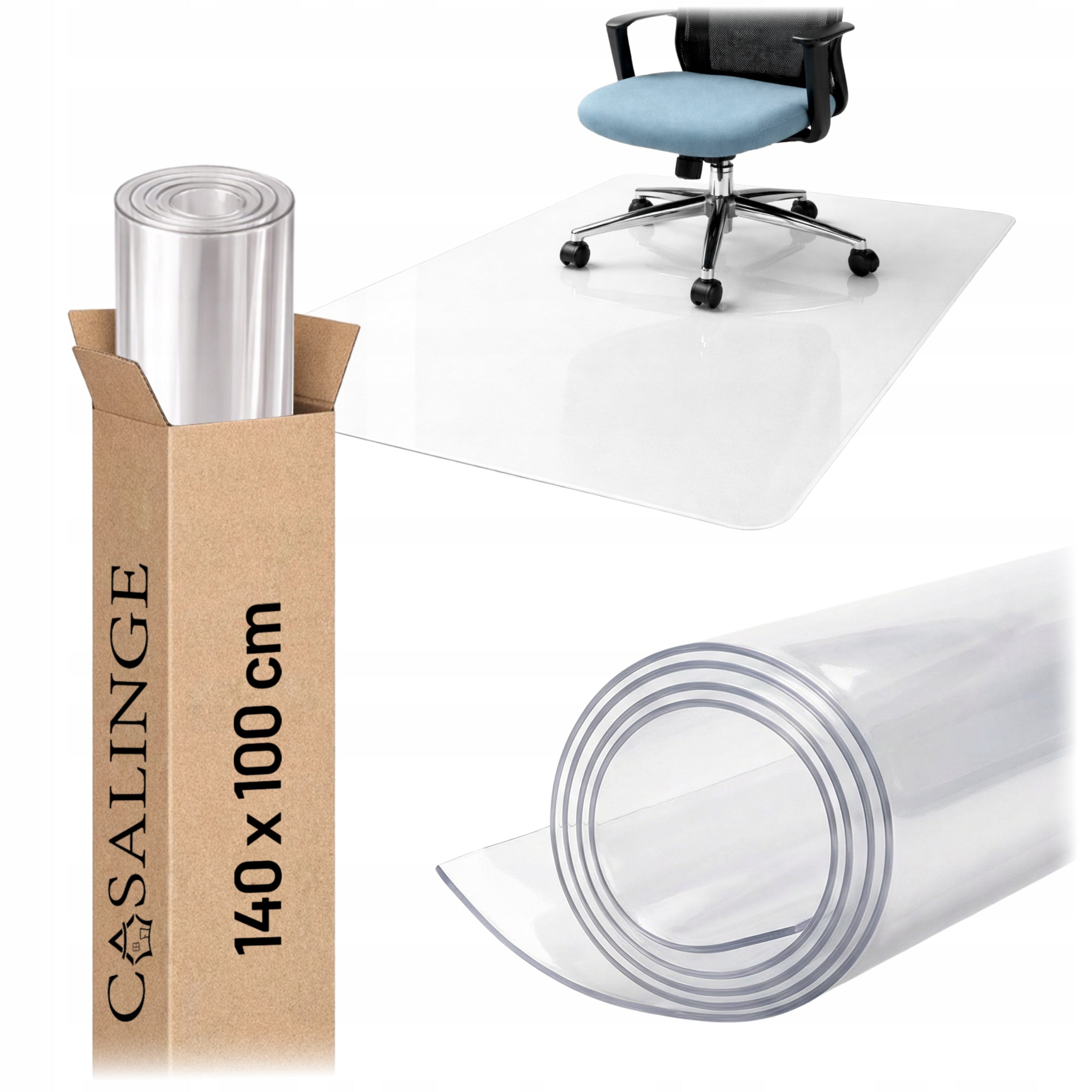 Protective Mat Under Chair Furniture Floor Pad 140x100cm Thick