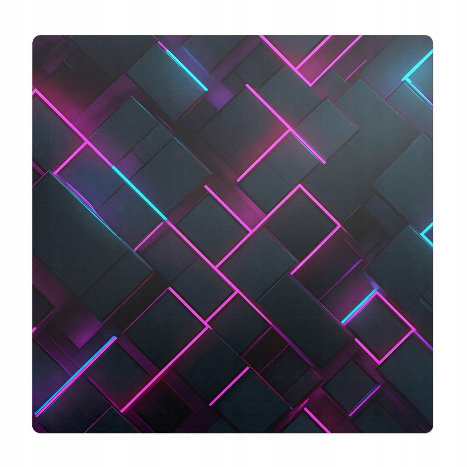 Protective Mat Under Office Chair Swivel Neon Rectangles 100x100