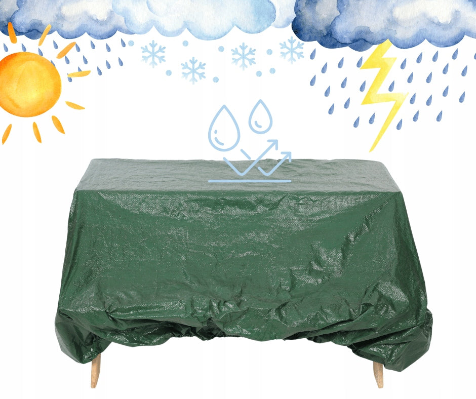 Protective cover for a picnic table, table chest, WATERPROOF table with an elastic band