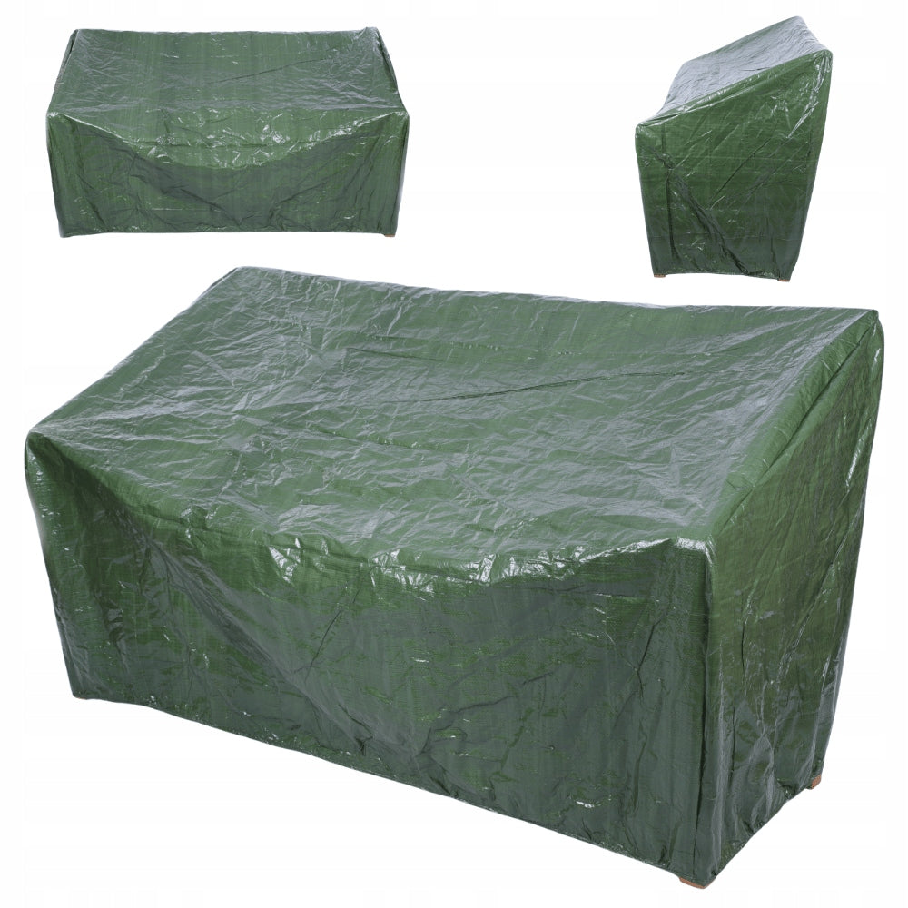 Protective cover for bench green WATERPROOF with elastic band 90x154x70