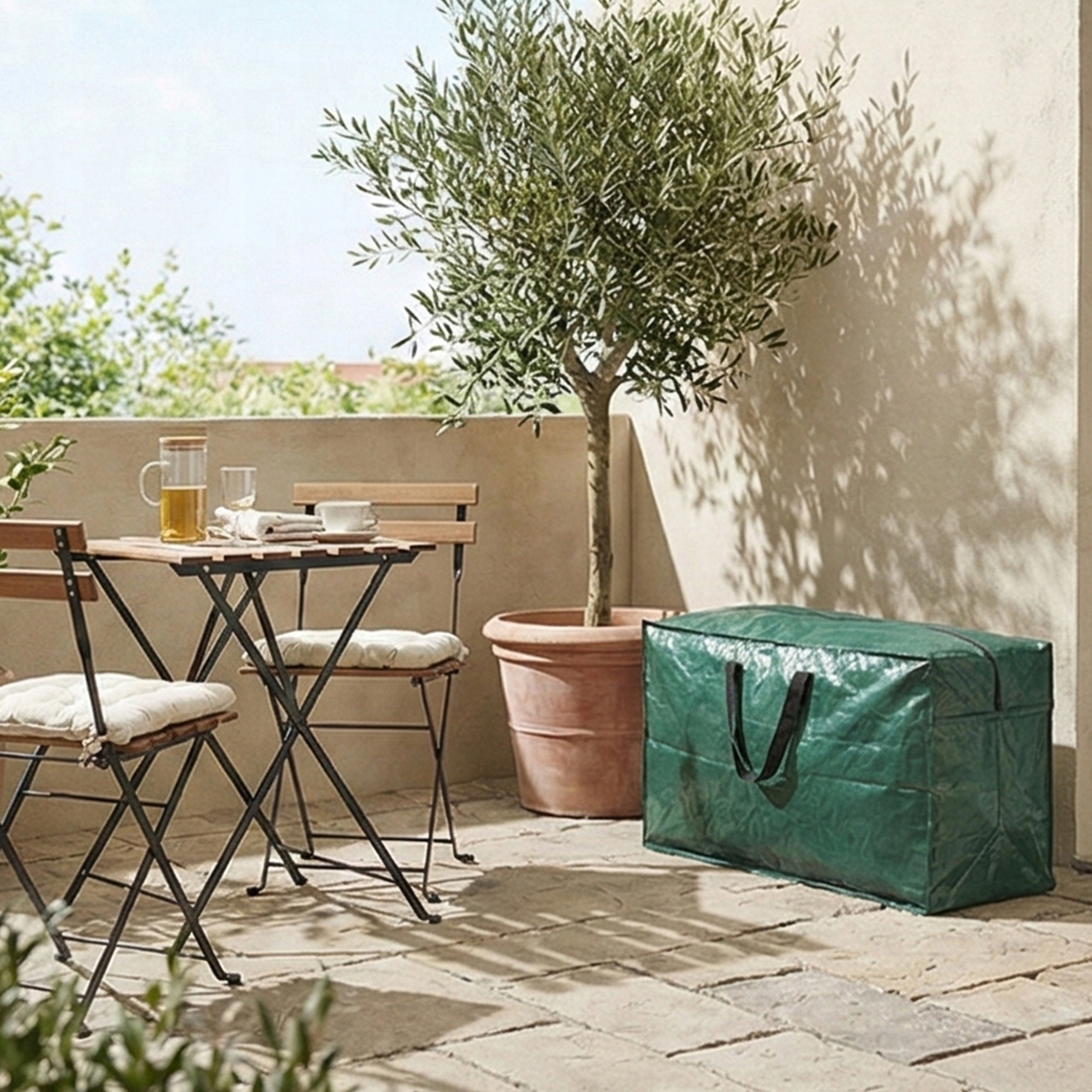 Protective cover for garden cushions bag wood-resistant tarpaulin handles Product weight with unit packaging 0.33 kg