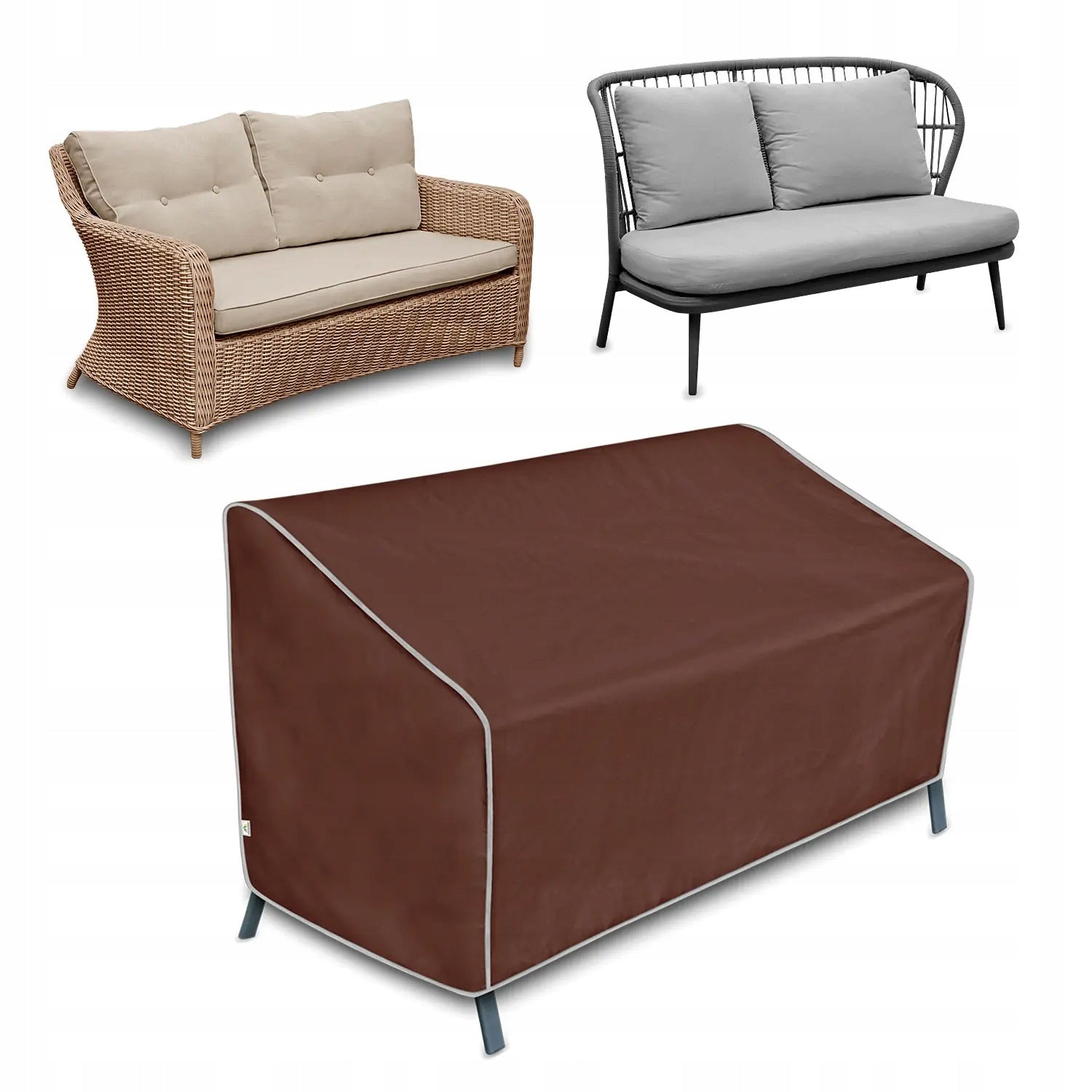Protective cover for garden sofa