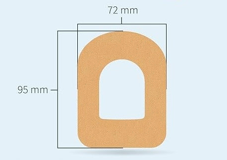 Protective patches, with hole for OmniPod , Beige, 10 pcs. EAN (GTIN) 4260728841774