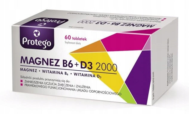 Protego Magnesium B6+D3 2000 60 Tablets