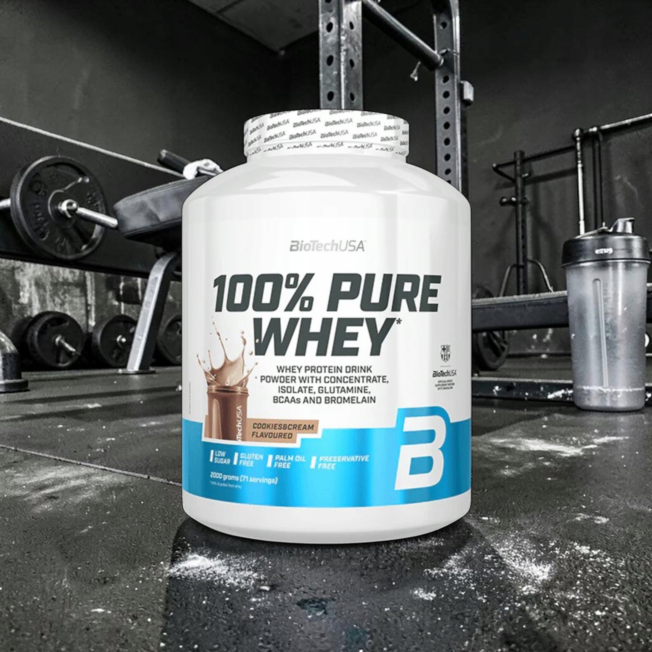 Protein 100% Pure Whey BIOTECH Concentrate + Isolate WPC WPI Biscuit with Cream Expiration date at least six months from the date of purchase