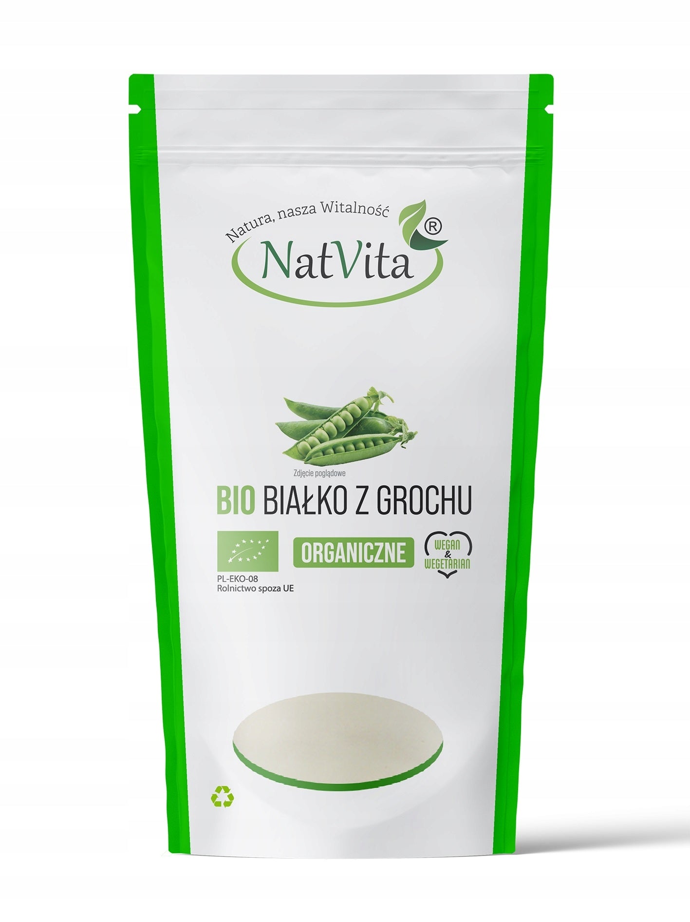 Protein 80% from Pea BIO Organic Plant Protein Powder 500g NatVita