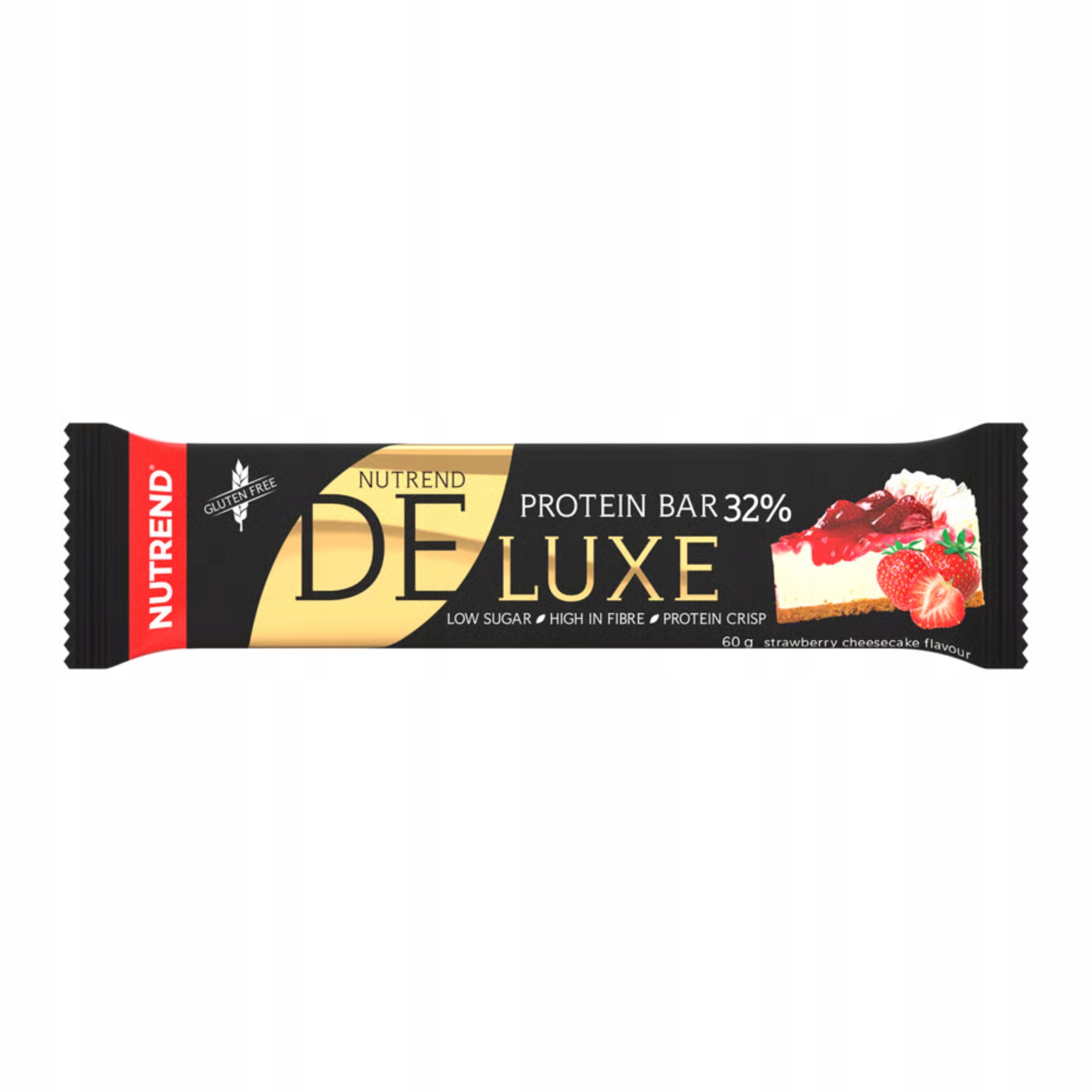 Protein Bar DeLuxe Protein Bar x12 32% Protein Fiber Chocolate Nutrend Expiration date at least six months from the date of purchase