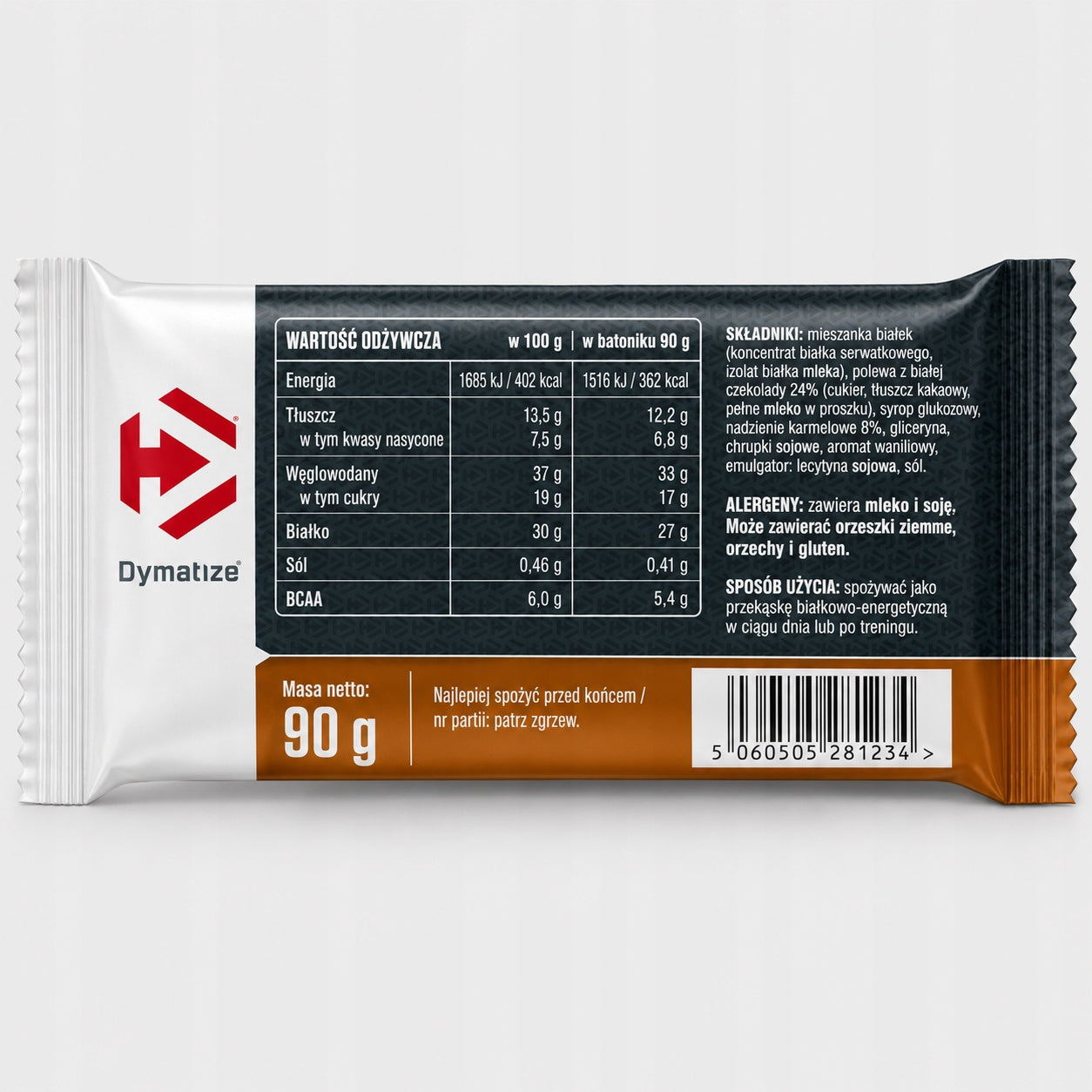 Protein Bar Dymatize Super Mass Gainer Caramel 90 g for training Expiration date at least 3 months from the date of purchase