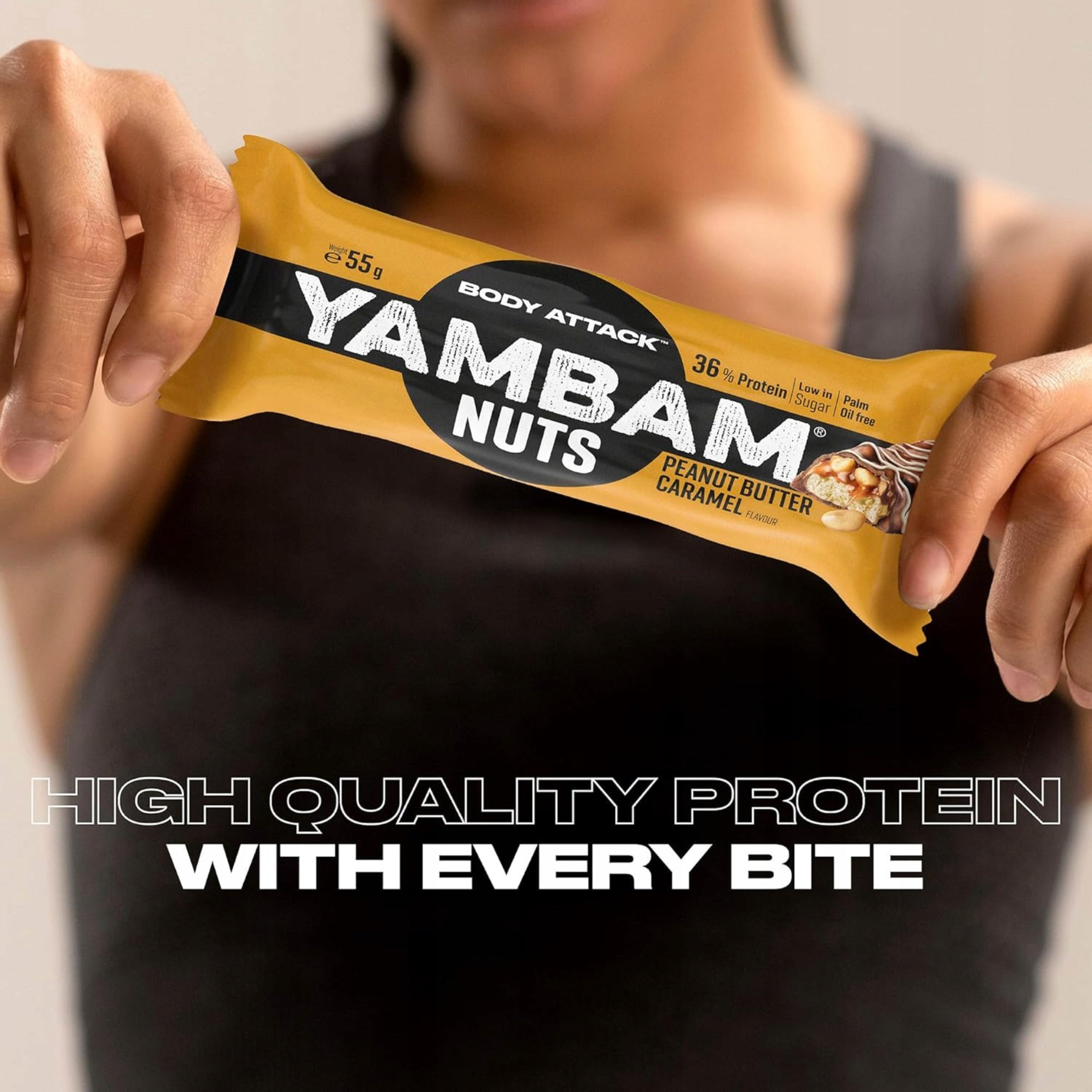 Protein Bar Protein Yambam 15x 55 g Low Sugar Body Attack Packaging status original