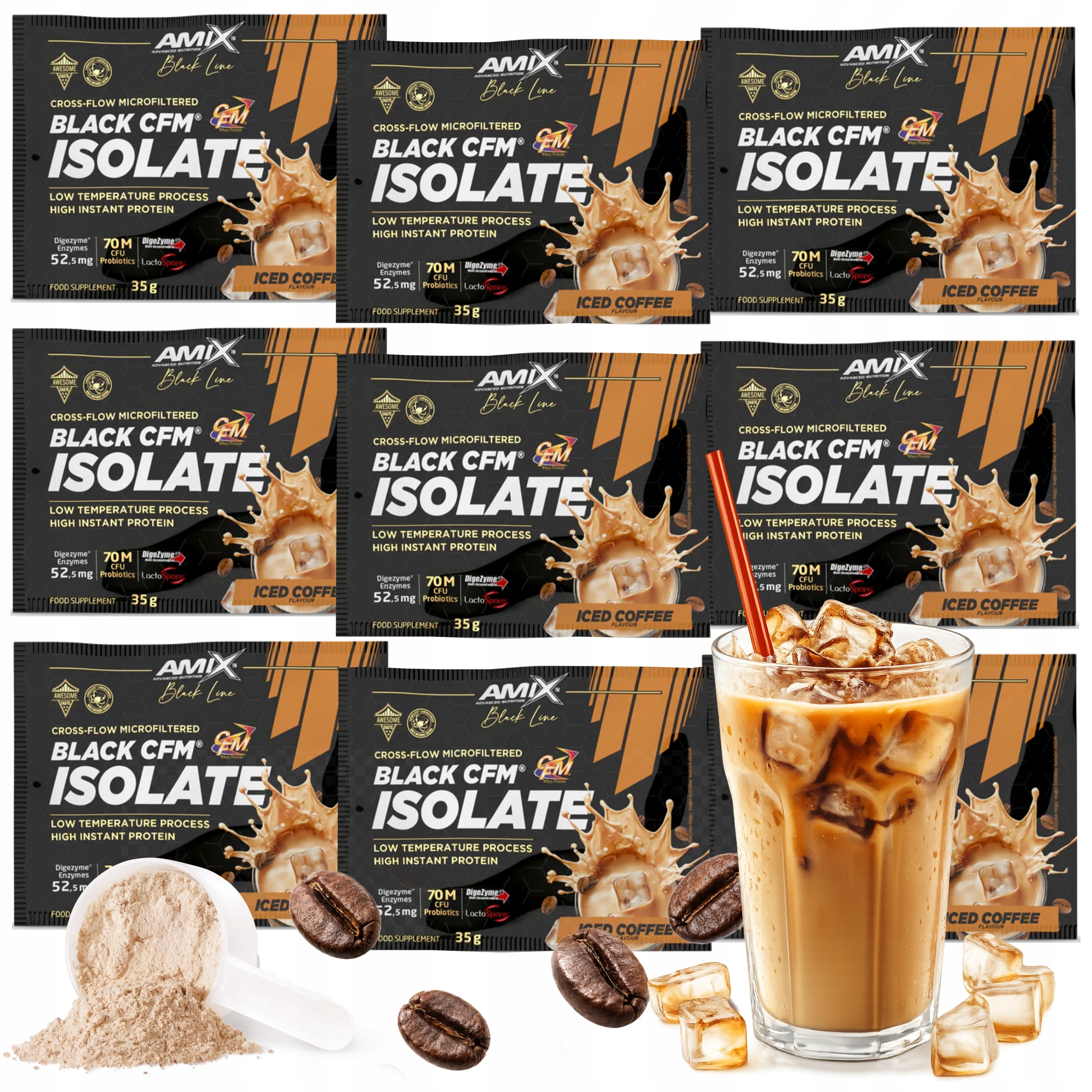Protein Coffee Protein Conditioner Frozen Latte Without Sugar 9 Servings 35 g